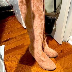 Rose Gold Thigh High Boots
